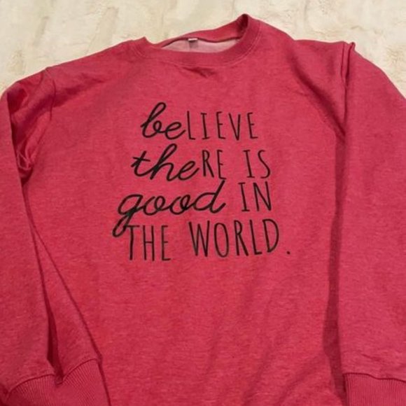 NWOT Women's Large Pink Sweatshirt - Picture 1 of 4